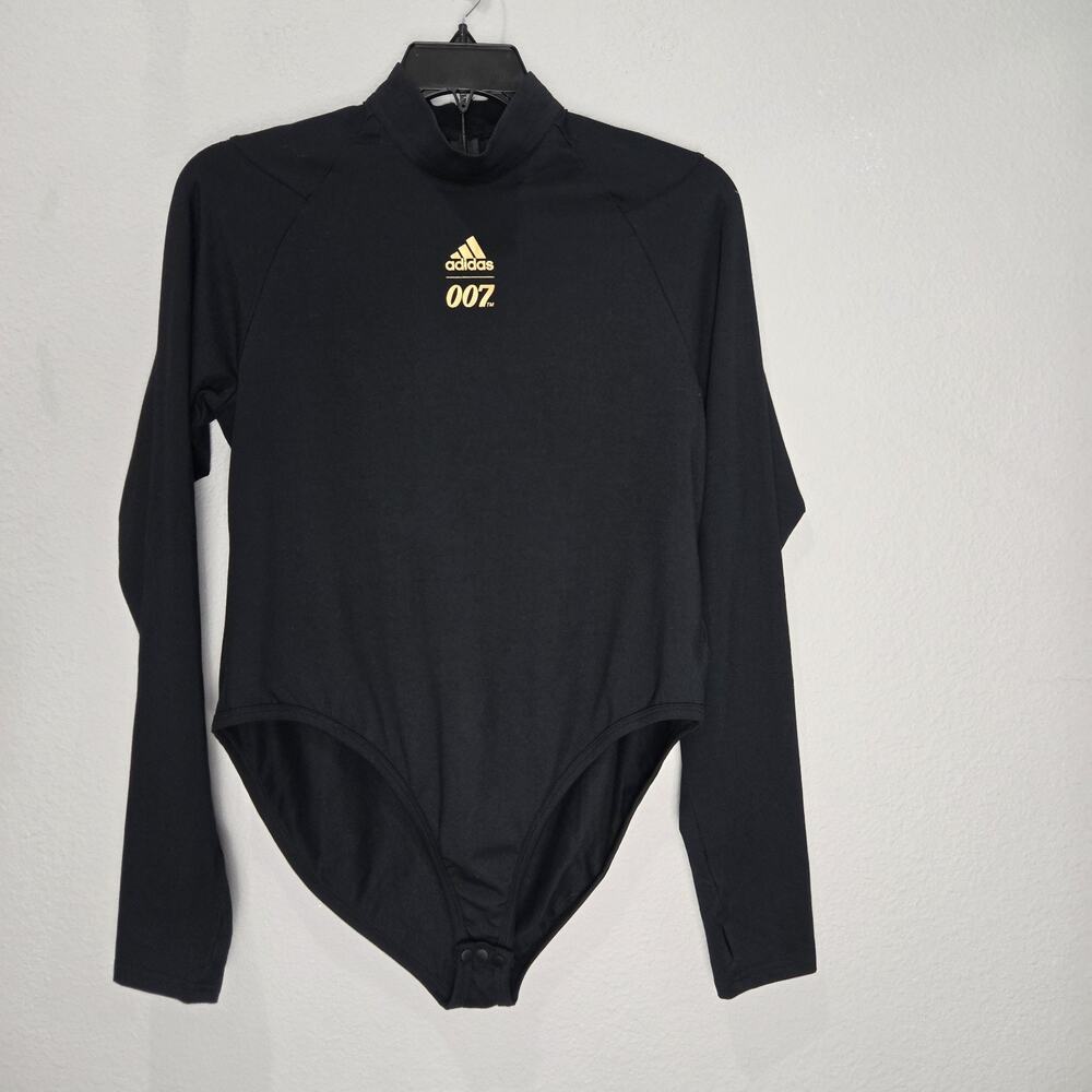 Adidas James Bond 2XL Black 007 Long Sleeve Bodysuit Leotard